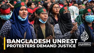 Bangladesh protesters return to the streets to demand PM’s removal [upl. by Faith]