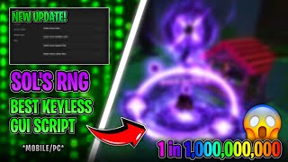 UPDATED  Sols RNG Keyless Gui Script  Unlock All Fast Roll  Work in MobilePC  Roblox Script [upl. by Meredi]