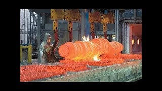 Dangerous Biggest Crankshaft Forging Process in Metal Heavyweight Forging Factory Germany US China [upl. by Bertrand]