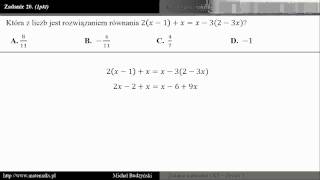 Zadanie 20  matura z matematyki równanie zestaw 1 [upl. by Karlene]