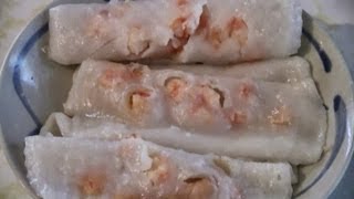 Steamed Prawn Rice Rolls Chinese Dim Sum Recipe [upl. by Silohcin630]