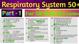 Respiratory System 50 Questions amp Answers  One word [upl. by Mikey966]