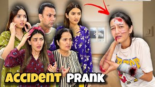 Accident Prank With My Family 😱 Sab boht Dr gye 😂 Sistrology [upl. by Newo]