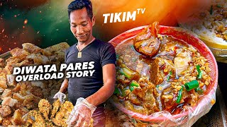 DIWATA PARES OVERLOAD STORY  LECHON Kawali  Bulaklak PARES  Manila Street Food  TIKIM TV [upl. by Phipps]