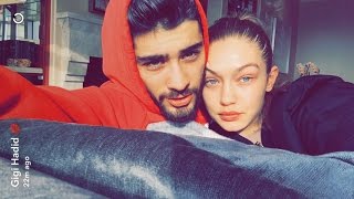 Gigi Hadid Snapchat Story ft Zayn Malik Kendall Jenner Bella Hadid etc Part 4 [upl. by Auqinot]