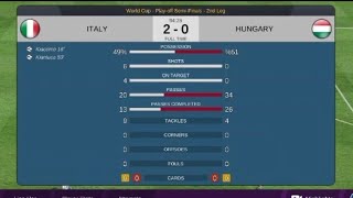 ITALY 2  0 HUNGARY  World Cup  Pro League Soccer [upl. by Sucul]