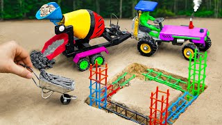 40 Minutes Diy tractor making mini High Power Concrete Mixer  House construction Science Project P4 [upl. by Iaverne]