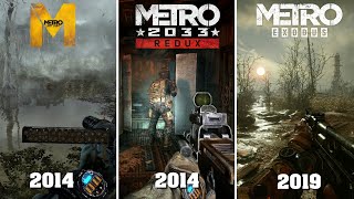 Comparison of Metro Last Light vs 2033 vs Exodus  Details and Physics [upl. by Lynea]