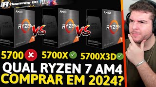 RYZEN 7 5700 VS 5700X VS 5700X3D  PREÇO E PERFOMANCE QUAL VALE A PENA COMPRAR 2024 TOME CUIDADO [upl. by Cirdes976]