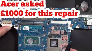 Acer Nitro 5  Dead by liquid damage Acer service asked £1000 for this repair can we fix it [upl. by Nomrac710]