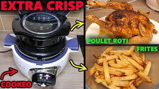 Moulinex Extra Crisp Couvercle COOKEO devient une friteuse à air chaud  frites maison poulet roti [upl. by Pedroza476]