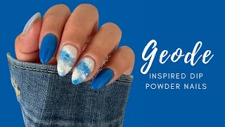 Easy Geode Dip Powder Nails [upl. by Merwin569]