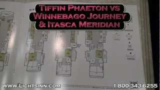 Tiffin Phaeton vs Winnebago Journey amp Itasca Meridian [upl. by Joellen]