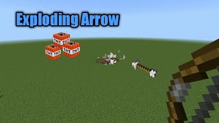 How to make explosive arrows in Minecraft Bedrock 120 [upl. by Drape136]