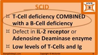 Immunodeficiency DiGeorge Syndrome SCID IgA Deficiency Nitroblue Tetrazolium MPO [upl. by Mundy]