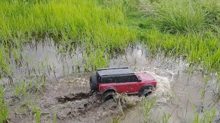 Traxxas Trx4 Bronco Hauling Grass 🤣 [upl. by Nilekcaj827]