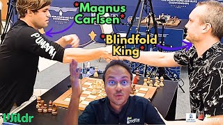 Magnus Carlsen crushes the Blindfold King in the Spanish  Carlsen vs Gareyev  World Rapid 2023 [upl. by Cavit]