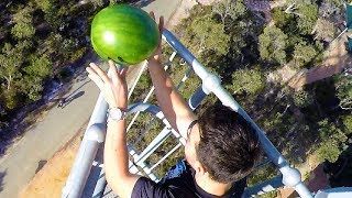 Watermelon Survives 45m Drop Test  How Ridiculous [upl. by Neelak880]