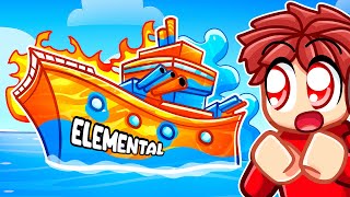 Building ELEMENTAL BOATS in Roblox Build a Boat [upl. by Hsekin]