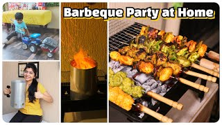 Barbeque Party Vlog with Family amp Barbeque Recipe  Barbeque At Home  Home n Much More [upl. by Avilla]