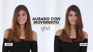 Alisar el pelo encrespado  Tutorial  Cepillo alisador ghd glide [upl. by Eannaj]