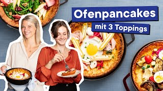 Herzhafte Proteinpancakes – 3 Varianten für morgens mittags abends [upl. by Winthrop287]