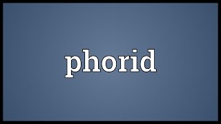 Phorid Meaning [upl. by Auguste]