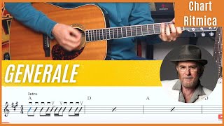 Generale  Francesco De Gregori  Tutorial Chitarra  Accordi e Spartito [upl. by Airotal]