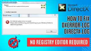 Fix An internal system error occurred DXErrorlog and DirectX Solution Fixed [upl. by Elleoj]