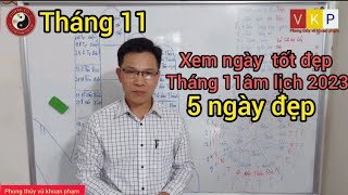 xem ngày tốt đẹp tháng 11 âm lịch 2023 [upl. by Galitea713]