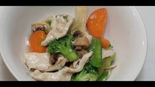 Mixed vegs and Chicken stir fry in white sauce [upl. by Ellenrahc544]