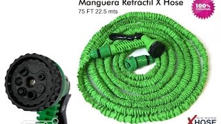 Manguera Retráctil X Hose de 225 mts con Pistola de 7 funciones aPreciosdeRemate [upl. by Nylarahs]