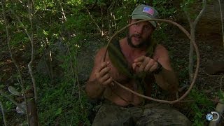 DIY Survival Setting a Spring Trap  Dual Survival [upl. by Anidem]