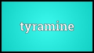 Tyramine Meaning [upl. by Nelo]