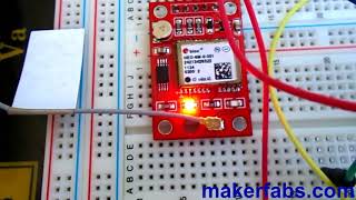 NEO6M GPS Connected to NodeMCU  OLED Display position  Visuino [upl. by Akiemaj]