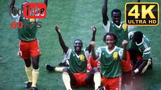 Cameroon  Romania World Cup 1990  Full Highlights  4K ULTRA HD 60 fps [upl. by Loftis]