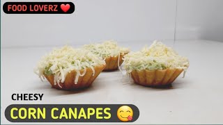 corn canapes  veg canapes  cheese canapes recipe  canopies [upl. by Hewett]