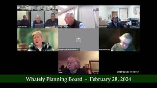 Whately Planning Board  February 28 2024 [upl. by Yrehc]