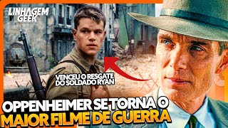 RECORDE OPPENHEIMER SE TORNA O MAIOR FILME COM TEMÁTICA DE GUERRA [upl. by Oicnerolf]