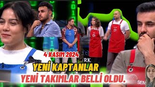 MASTERCHEF TÜRKİYE 4 KASIM 2024 YENİ KAPTANLARYENİ TAKIMLAR OLUŞTUKAPTANLAR DÜELLOSU KAZANAN İSİM [upl. by Tyre281]