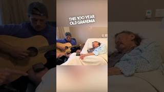 He sang to his grandma while she passed away ❤️ [upl. by Essined]