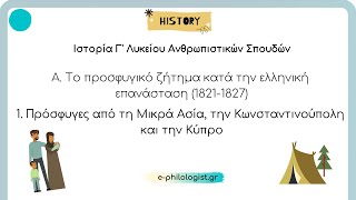 Ιστορία Γ Λυκείου 1 Πρόσφυγες από τη Μικρά Ασία την Κωνσταντινούπολη και την Κύπρο [upl. by Arol]