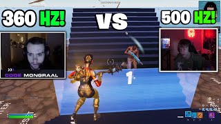 Mongraal on 360HZ vs MrSavage on 500HZ 1V1 Buildfights [upl. by Winchell]