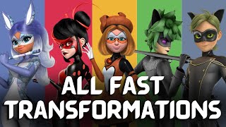 Miraculous All Fast New Character Transformations Season 15  Miraculous Ladybug [upl. by Dric419]