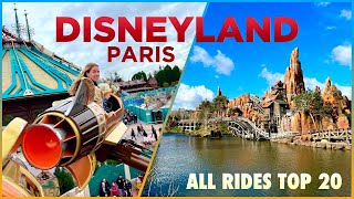 DISNEYLAND PARIS  The 1 Park Guide to ALL the RIDES Top 20 BEST Attractions [upl. by Wira]