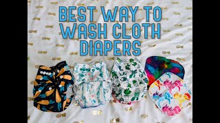 BEST AND EASIEST WAY TO WASH CLOTH DIAPERS IN WASHING MACHINE [upl. by Natascha]