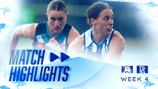 AFLW W4 match highlights North Melbourne v Port Adelaide [upl. by Bixler241]