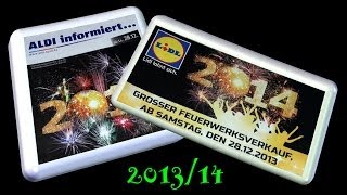 Lidl  Aldi Silvester Feuerwerk Prospekt 201314 [upl. by Arenat]