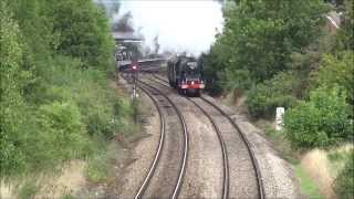 46233 Duchess of Sutherland steam engine at Droitwich [upl. by Yvon875]