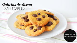 Galletas de AVENA con chispas de chocolate SALUDABLES Y FÁCILES  BACK TO SCHOOL [upl. by Atina85]